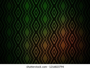 Dark Green, Yellow vector template with sticks, squares. Shining colorful illustration with lines, rectangles. Pattern for websites, landing pages.