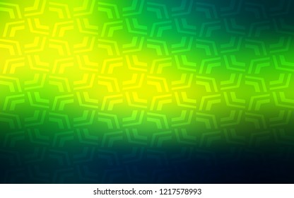 Dark Green, Yellow vector template with bubble shapes. Glitter abstract illustration with wry lines. Marble design for your web site.