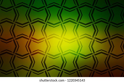 Dark Green, Yellow vector template with repeated sticks. Decorative shining illustration with lines on abstract template. Pattern for your busines websites.
