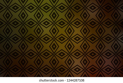 Dark Green, Yellow vector template with crystals, rectangles. Rectangles on abstract background with colorful gradient. Pattern for commercials.