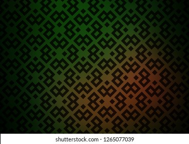 Dark Green, Yellow vector template with crystals, rectangles. Rectangles on abstract background with colorful gradient. The template can be used as a background.