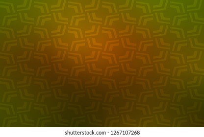 Dark Green, Yellow vector template with lava shapes. Shining illustration, which consist of blurred lines, circles. A completely new memphis design for your business.