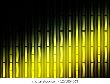 Dark Green, Yellow vector template with repeated sticks. Modern geometrical abstract illustration with staves. Best design for your ad, poster, banner.
