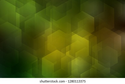 Dark Green, Yellow vector template in hexagonal style. Colorful hexagons on white backdrop. Beautiful design for your business advert.