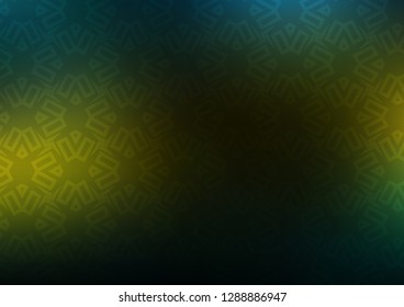 Dark Green, Yellow vector template with triangles, squares. Illustration with set of colorful triangles, squares. Smart design for your business advert.