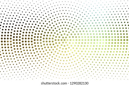 Dark Green, Yellow vector  template with circles. Abstract illustration with colored bubbles in nature style. Pattern for ads, leaflets.