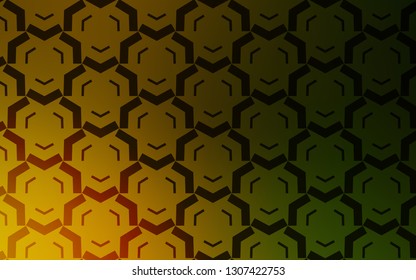 Dark Green, Yellow vector template with bent lines. Colorful illustration in abstract style with gradient. Colorful wave pattern for your design.