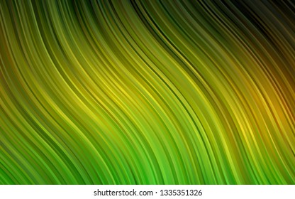Dark Green, Yellow vector template with bubble shapes. Creative illustration in halftone marble style with gradient. A completely new marble design for your business.