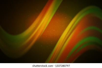 Dark Green, Yellow vector template with space stars. Modern abstract illustration with Big Dipper stars. Pattern for astrology websites.