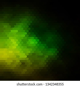 Dark Green, Yellow vector template with lines. Repeated lines on abstract background with gradient. Pattern for ads, commercials.