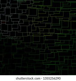 Dark Green, Yellow vector template with rectangles. Colorful illustration with gradient rectangles and squares. Modern template for your landing page.