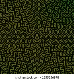 Dark Green, Yellow vector template with circles. Abstract decorative design in gradient style with bubbles. Pattern for business ads.