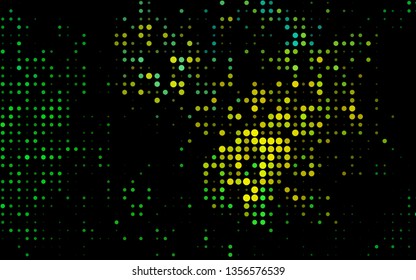 Dark Green, Yellow vector template with circles. Modern abstract illustration with colorful water drops. Pattern for ads, leaflets.