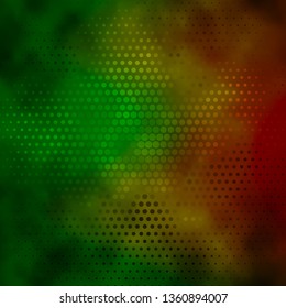 Dark Green, Yellow vector template with circles. Illustration with set of shining colorful abstract spheres. Pattern for booklets, leaflets.