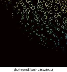Dark Green, Yellow vector template with circles. Illustration with set of shining colorful abstract spheres. Pattern for booklets, leaflets.
