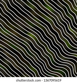 Dark Green, Yellow vector template with wry lines. Brand new colorful illustration with bent lines. Smart design for your promotions.