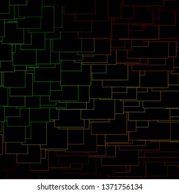 Dark Green, Yellow vector template with rectangles. Abstract gradient illustration with colorful rectangles. Pattern for commercials, ads.