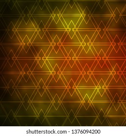 Dark Green, Yellow vector template with lines, triangles. Smart design in abstract style with gradient triangles. Pattern for commercials.