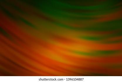 Dark Green, Yellow vector template with bent lines. Modern gradient abstract illustration with bandy lines. A new texture for your  ad, booklets, leaflets.