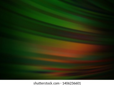 Dark Green, Yellow vector template with abstract lines. Colorful illustration in abstract marble style with gradient. The best blurred design for your business.