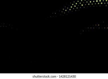 Dark Green, Yellow vector template with crystals, rectangles. Glitter abstract illustration with rectangular shapes. Best design for your ad, poster, banner.