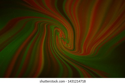 Dark Green, Yellow vector template with space stars. Blurred decorative design in simple style with galaxy stars. Pattern for futuristic ad, booklets.