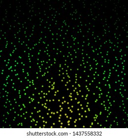 Dark Green, Yellow vector template with neon stars. Modern geometric abstract illustration with stars. Pattern for websites, landing pages.