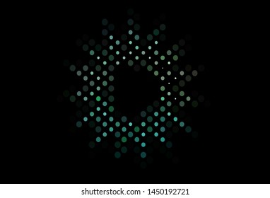 Dark Green, Yellow vector template with circles. Illustration with set of shining colorful abstract circles. Pattern for beautiful websites.