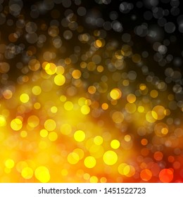 Dark Green, Yellow vector template with circles. Illustration with set of shining colorful abstract spheres. Pattern for websites, landing pages.