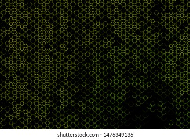 Dark Green, Yellow vector template with circles. Illustration with set of shining colorful abstract circles. Pattern for ads, leaflets.