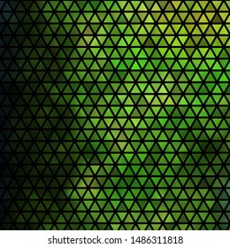 Dark Green, Yellow vector template with crystals, triangles. Illustration with set of colorful triangles. Template for landing pages.