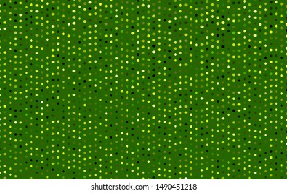 Dark Green, Yellow vector template with circles. Blurred bubbles on abstract background with colorful gradient. Pattern for ads, leaflets.