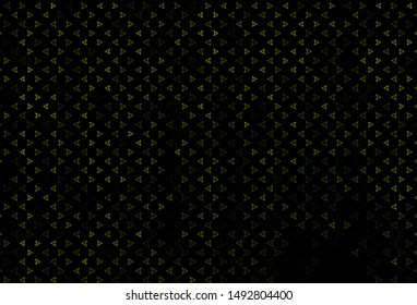 Dark Green, Yellow vector template with crystals, triangles. Triangles on abstract background with colorful gradient. Smart design for your business advert.