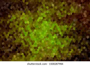Dark Green, Yellow vector template in hexagonal style. Design in abstract style with hexagons. Design for your business advert.