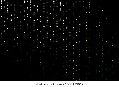 Dark Green, Yellow vector template with square style. Beautiful illustration with rectangles and squares. Best design for your ad, poster, banner.