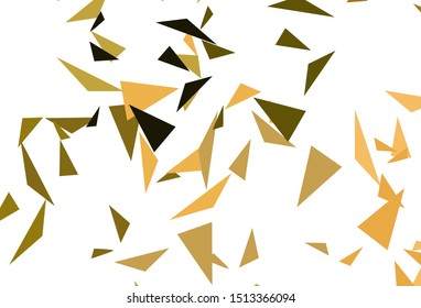 Dark Green, Yellow vector template with crystals, triangles. Triangles on abstract background with colorful gradient. Pattern for websites.