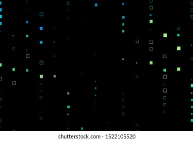 Dark Green, Yellow vector template with square style. Rectangles on abstract background with colorful gradient. Best design for your ad, poster, banner.