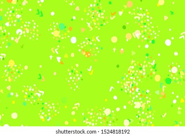Dark Green, Yellow vector template with chaotic shapes. Illustration with colorful gradient shapes in abstract style. Simple design for your web site.