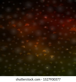 Dark Green, Yellow vector template with neon stars. Modern geometric abstract illustration with stars. Theme for cell phones.