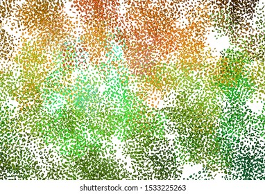 Dark Green, Yellow vector template with chaotic shapes. Decorative design in abstract style with random forms. Simple design for your web site.