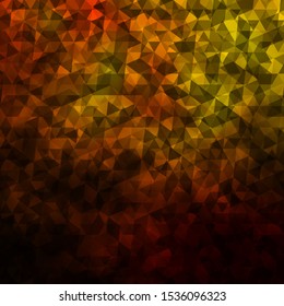 Dark Green, Yellow vector template with crystals, triangles. Modern abstract illustration with colorful triangles. Pattern for websites.