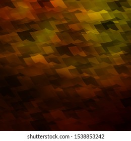 Dark Green, Yellow vector template in hexagonal style. Glitter abstract illustration in hexagonal style. Pattern for landing pages.