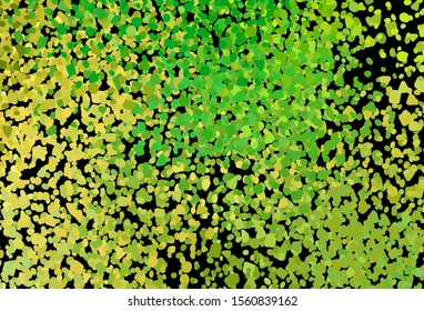 Dark Green, Yellow vector template with chaotic shapes. Colorful chaotic forms with gradient in modern style. Best smart design for your business.