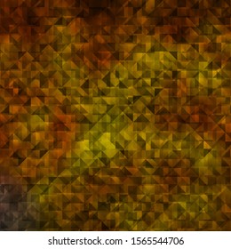 Dark Green, Yellow vector template with crystals, triangles. Abstract gradient illustration with triangles. Best design for posters, banners.
