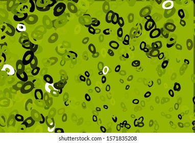 Dark Green, Yellow vector template with circles. Abstract illustration with colored bubbles in nature style. Design for posters, banners.