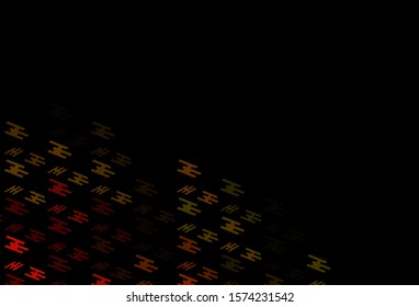 Dark Green, Yellow vector template with repeated sticks. Shining colored illustration with narrow lines. Best design for your ad, poster, banner.