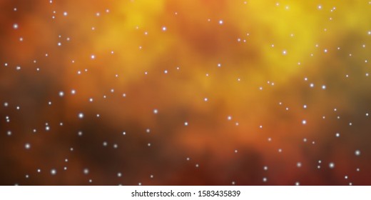 Dark Green, Yellow vector template with neon stars. Shining colorful illustration with small and big stars. Design for your business promotion.