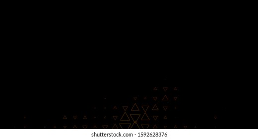 Dark Green, Yellow vector template with crystals, triangles. Modern abstract illustration with colorful triangles. Template for landing pages.
