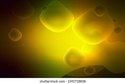 Dark Green, Yellow vector template with lava shapes. Geometric illustration in memphis style with gradient.  New composition for your brand book.