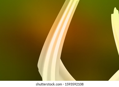 Dark Green, Yellow vector template with bent lines. A sample with colorful lines, shapes. Elegant pattern for a brand book.